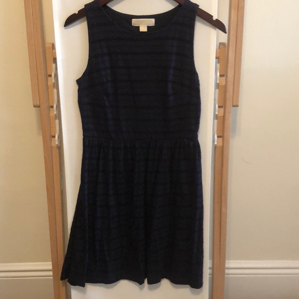 Cotton Navy Eyelet Michael Kors Dress